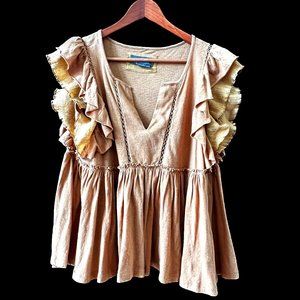 Anthropologie Ruffle Top